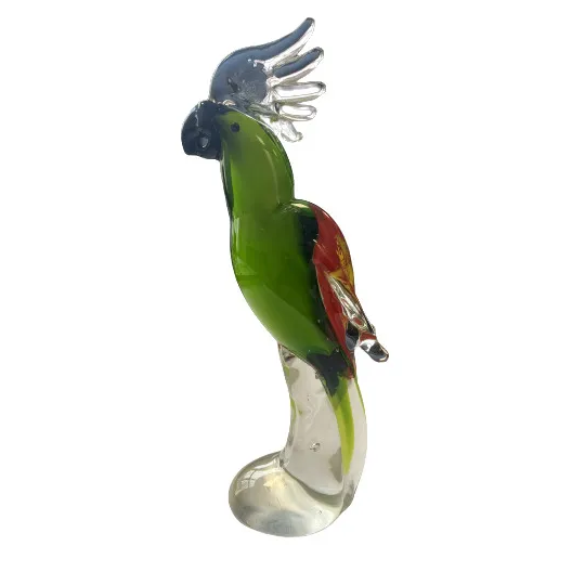 Статуэтка из Муранского стекла Зеленый Попугай Mirho 13652