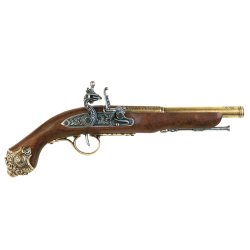 Макет Пистолета системы флинтлок, 18 век золотой