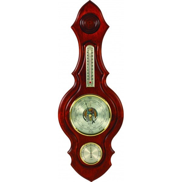 Деревянная Погодная станция: Барометр, термометр и гигрометр Бриг М-74