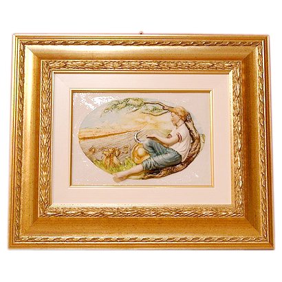 Барельеф из фарфора Лето