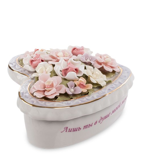 Шкатулка из керамики Вместе навсегда Pavone CMS-45/ 5, вид профиль