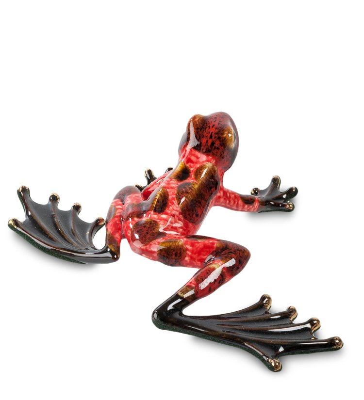 Фигурка из фарфора Красно-Коричневая Лягушка Pavone JP-08/18, вид сзади