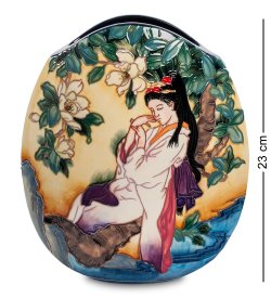 Настольная фарфоровая ваза для цветов Гейша