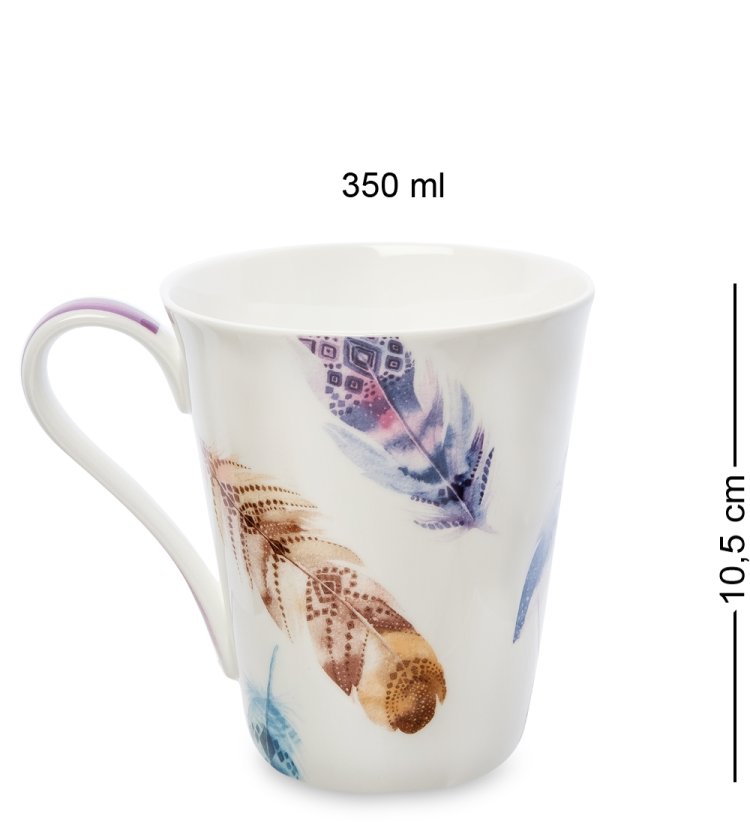 Кружка из фарфора Перо Pavone JK-278, оборотная сторона