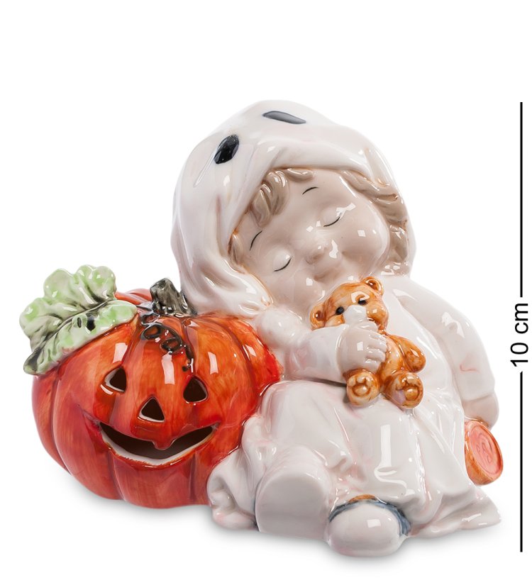 Фигурка из фарфора Девочка с тыквой Halloween Pavone JP-11/12