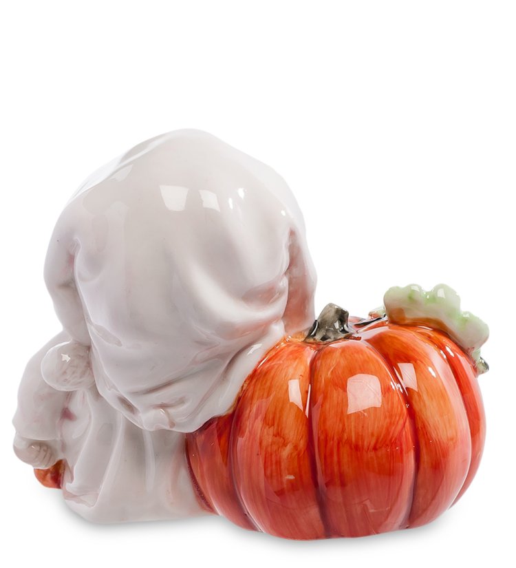 Фигурка из фарфора Девочка с тыквой Halloween Pavone JP-11/12, фотография со спины