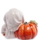 Фигурка из фарфора Девочка с тыквой Halloween Pavone JP-11/12, фотография со спины