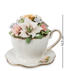 Музыкальная статуэтка Чашка с цветами