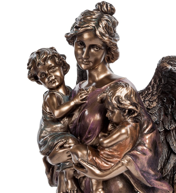 Статуэтка Ангел-хранитель с детьми Veronese WS-173, портретный вид