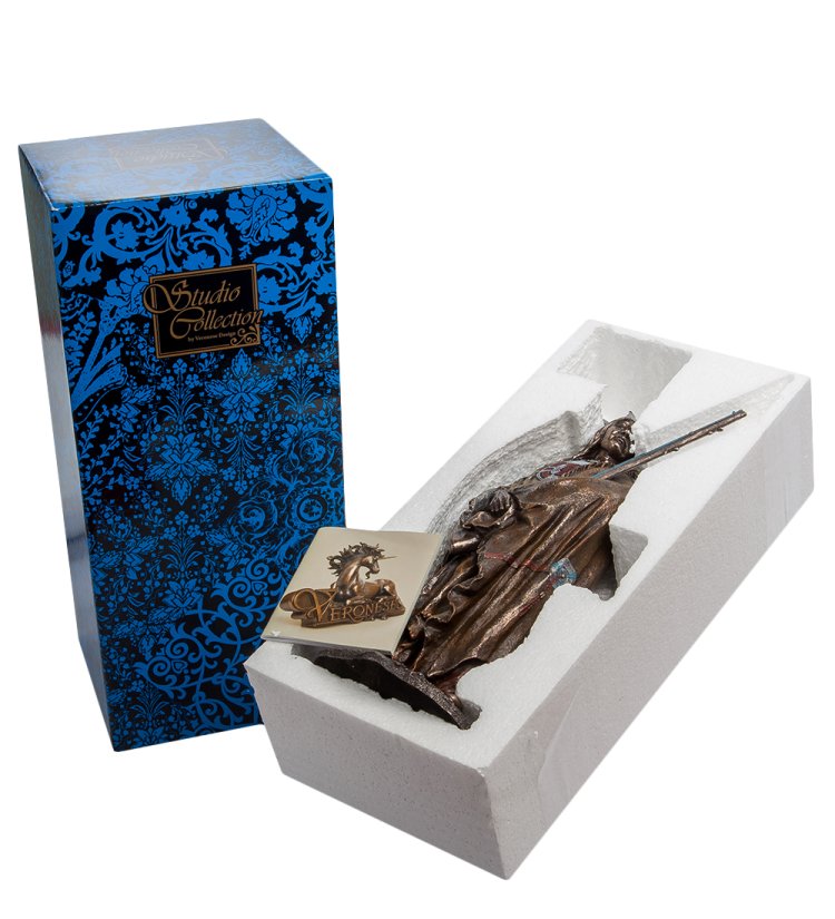 Статуэтка Медный Индеец с ружьем Veronese WS-93/ 1, упаковочный вид