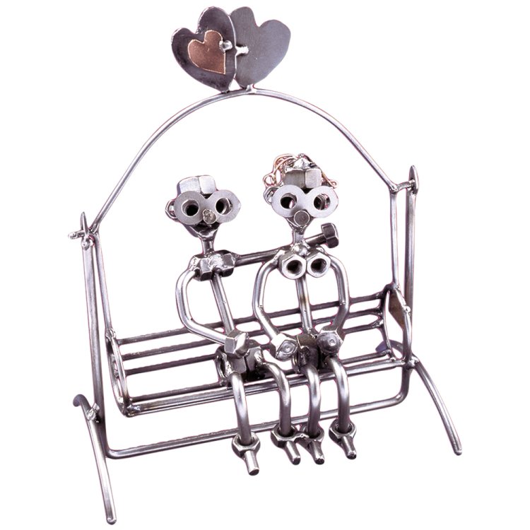 Фигурка из металла Влюбленные на скамейке 040 Hinz & Kunst