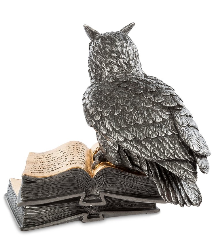 Статуэтка Мудрый Филин - Золотая Книга Veronese WS- 87, оборотная сторона