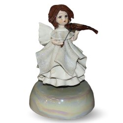 Статуэтка из фарфора музыкальная Ангел со скрипкой