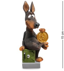 Статуэтка Собака Доберман Желаю достатка