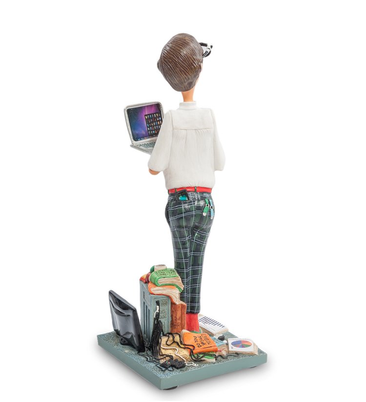 Маленькая Статуэтка Профессиональный Программист - The Computer Expert Forchino FO-84009, оборотная сторона