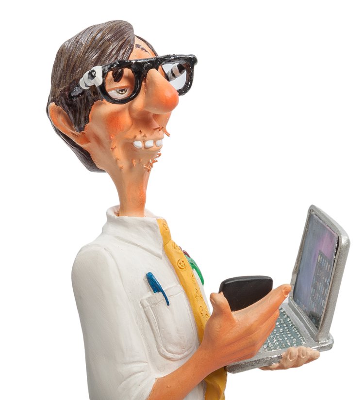 Маленькая Статуэтка Профессиональный Программист - The Computer Expert Forchino FO-84009, портретный вид