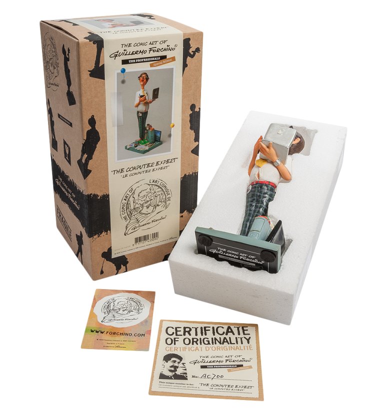 Маленькая Статуэтка Профессиональный Программист - The Computer Expert Forchino FO-84009, упаковочный вид