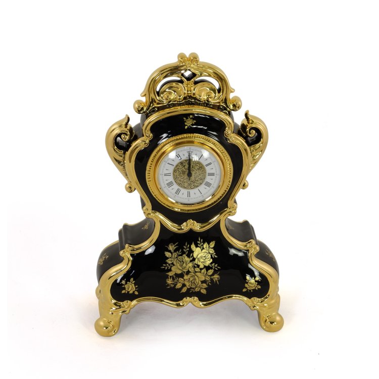 Черный Каминные часы с золотом коллекция Amante BNB Migliore De Luxe 27544
