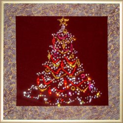 Картина Елочка c кристаллами Swarovski