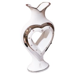 Ваза для цветов из керамики c кристаллами Swarovski Сердце