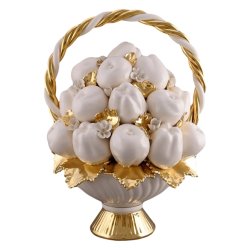 Статуэтка Золотая Корзина с белыми яблоками