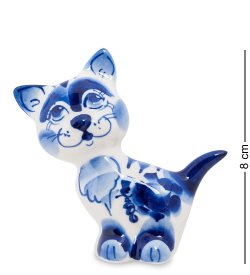 Фигурка Котенок по имени-Гав Голубая гжель