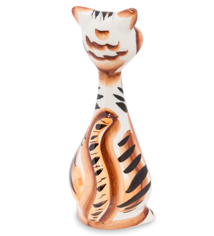 Фигурка Кот Гарик Цветная гжель ГЛ-161, фотография со спины