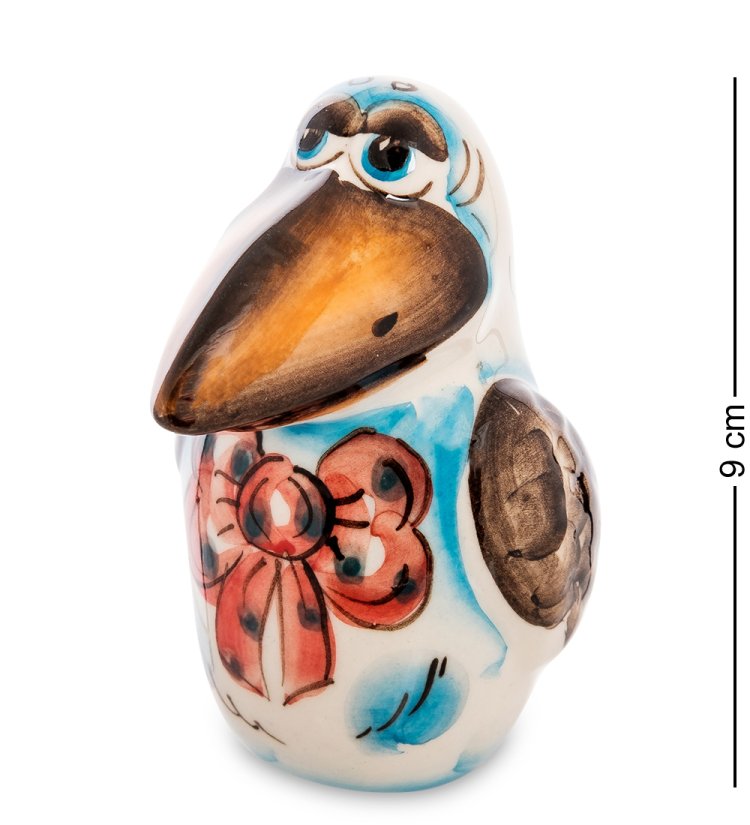 Статуэтка Ворон Цветная гжель ГЛ-593