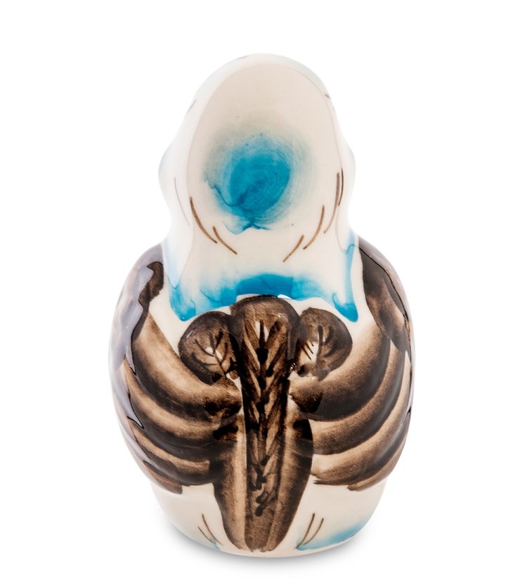 Статуэтка Ворон Цветная гжель ГЛ-593, фотография со спины