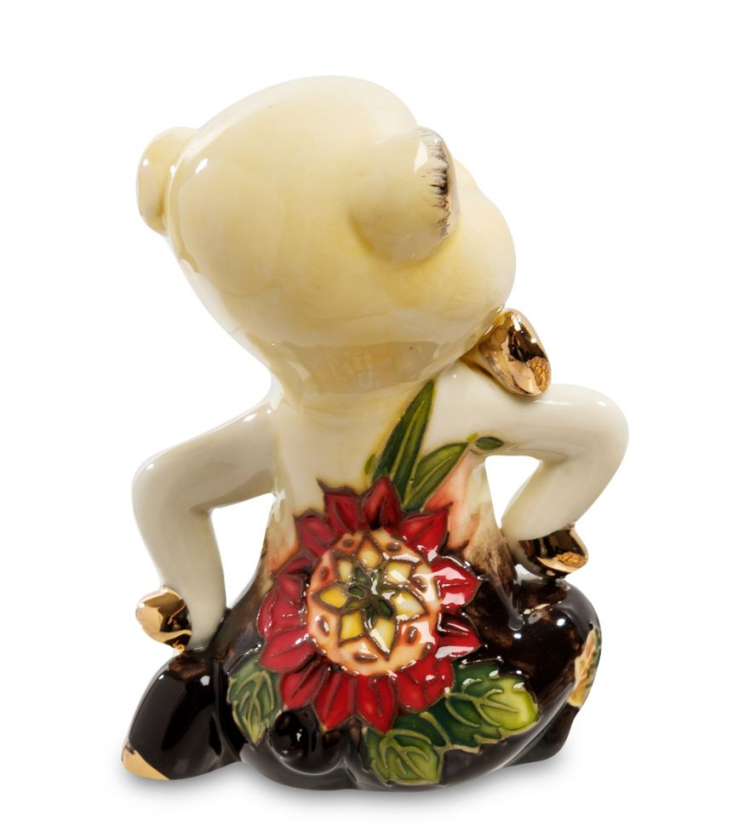 Фигурка из фарфора Поросенок с подсолнухом Pavone JP-111/ 5, оборотная сторона