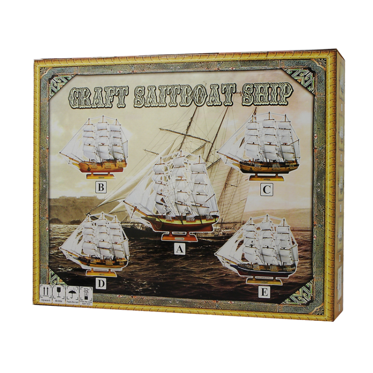 Модель парусного корабля Мир, 60 см, фото упаковки