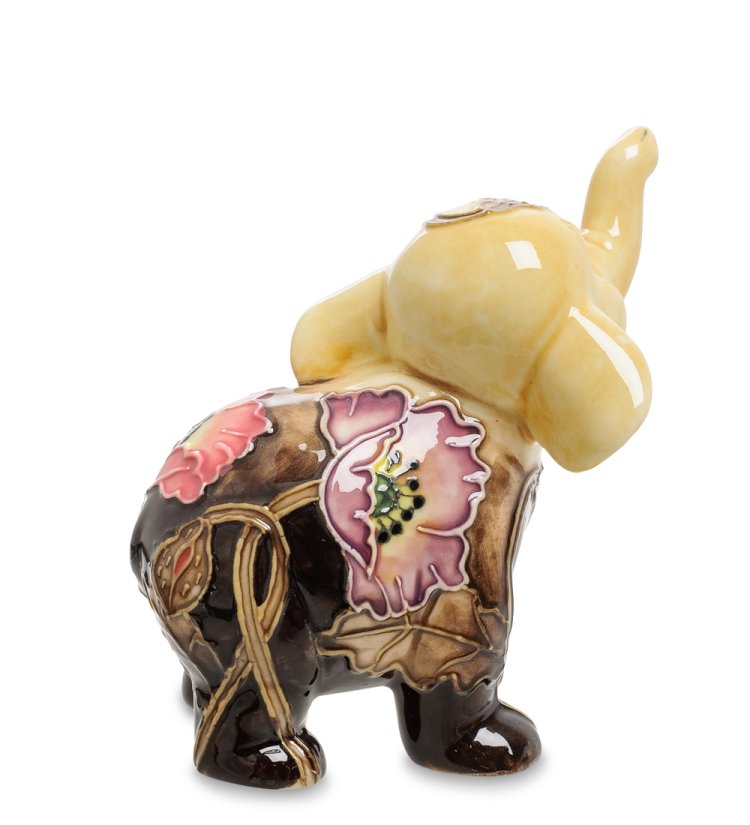 Статуэтка из фарфора Маленький Коричневый Слоненок Pavone JP-94/ 10, фотография со спины