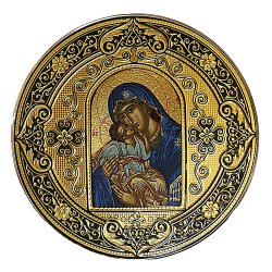 Тарелка - икона Почаевская икона Божией Матери
