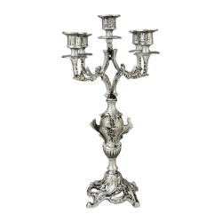 Канделябр на 5 свечей Колуна, серебряный