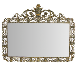 Зеркало Дуэ Кватро Си в золотой раме из бронзы
