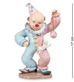 Статуэтка из фарфора Клоун с мячиком и собачкой