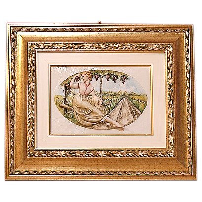 Барельеф из фарфора Осень