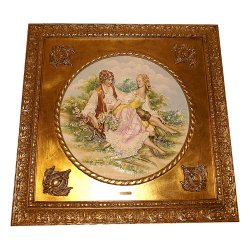 Фарфоровый Барельеф На лугу квадратный