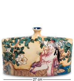 Широкая ваза из фарфора с узким горлом Гейша