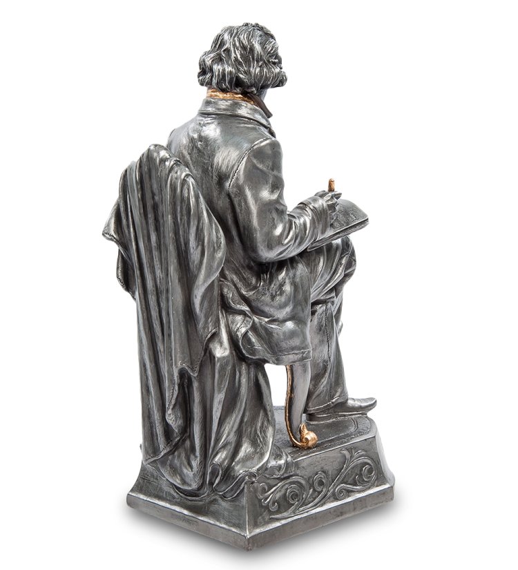 Статуэтка Бетховен с золотыми элементами Veronese WS-50, оборотная сторона