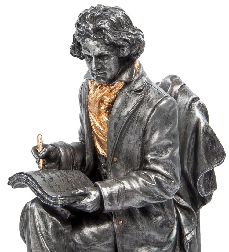 Статуэтка Бетховен с золотыми элементами Veronese WS-50, портретный вид