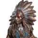 Статуэтка Индейский вождь Veronese WS-619, портретный вид