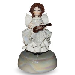 Статуэтка из фарфора музыкальная Ангел с гитарой