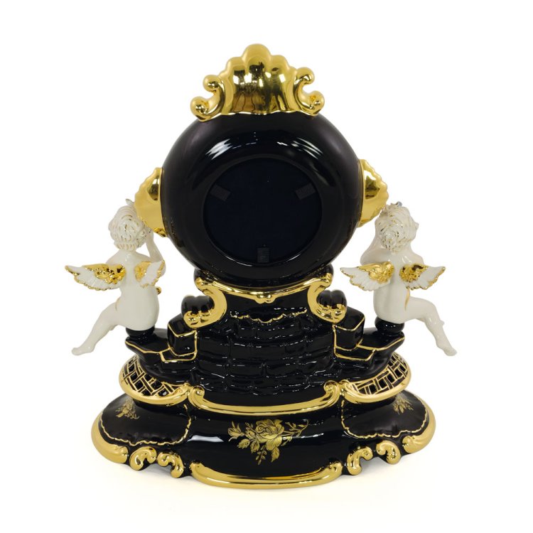 Черный часы с белыми ангелами коллекция Amante BNB Migliore De Luxe 27536, фотография с обратной стороны