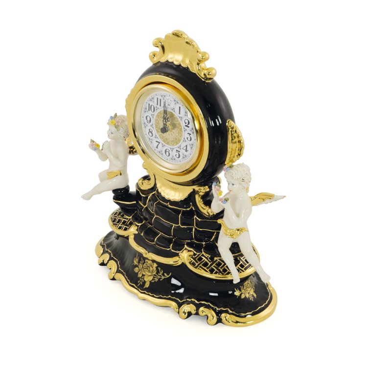 Черный часы с белыми ангелами коллекция Amante BNB Migliore De Luxe 27536, фотография сбоку