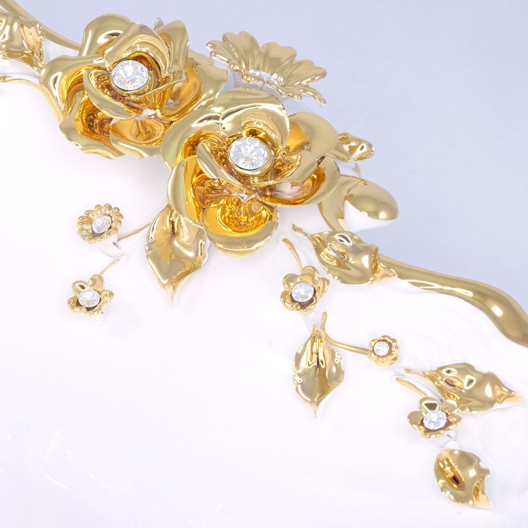 Блюдо в форме Раковины со Swarovski коллекция Laguna Migliore De Luxe 26452, фотография крупным планом