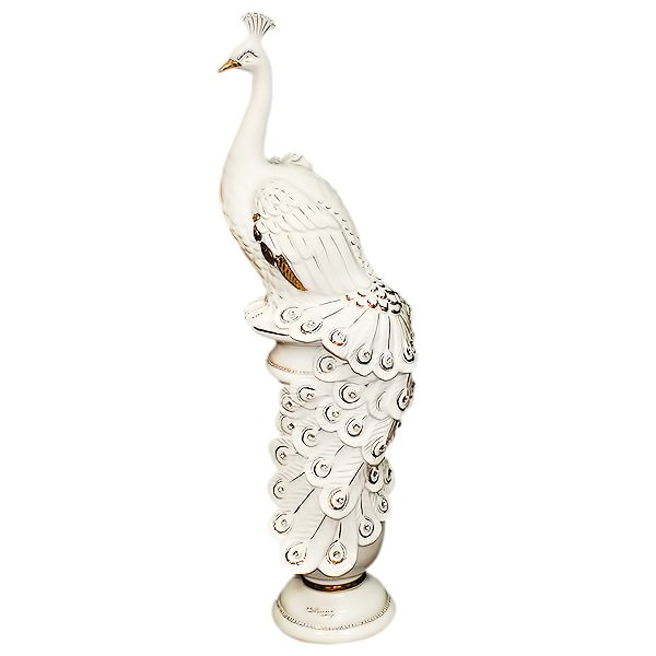 Статуэтка Стройный павлин со стразами Ceramiche Ferraro BO 460