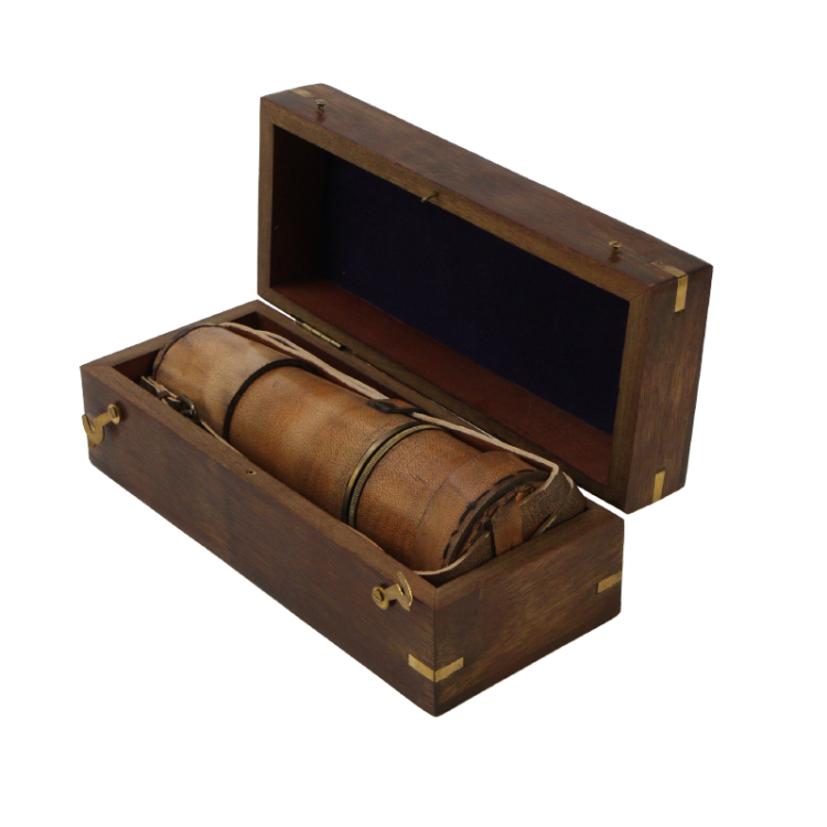 Подзорная труба в кожаном футляре-тубусе Nautical NA-2036, упаковочный вид