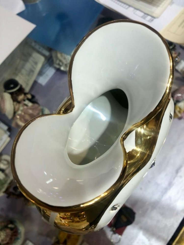 Ваза для цветов Золотое Сердце, фото со склада вид сверху