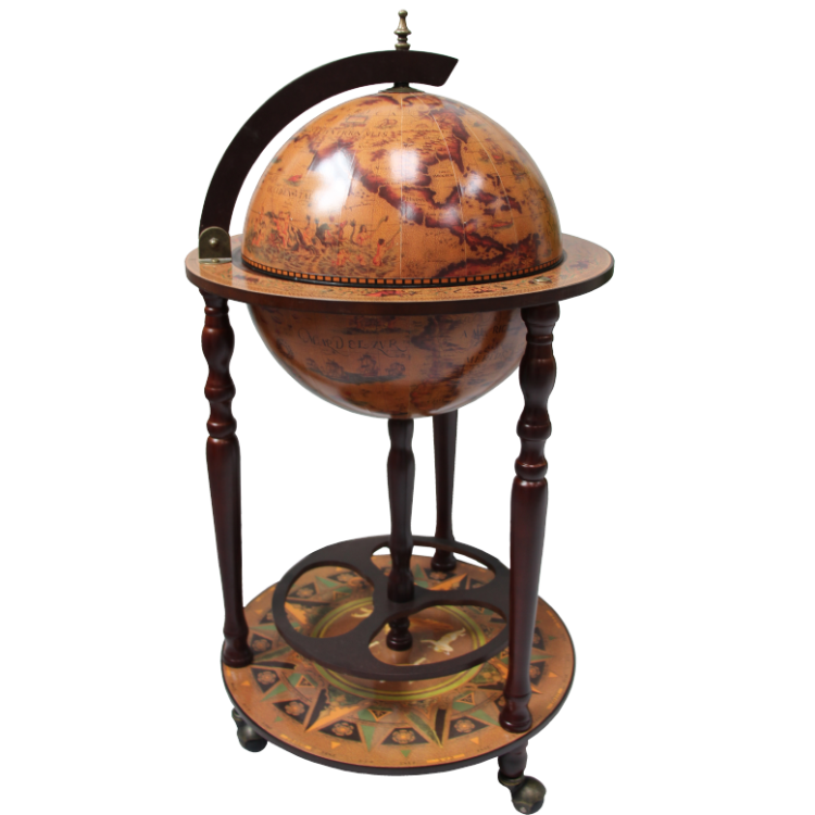 Глобус-бар напольный на ножках стационарный Jufeng JF-MG-36001-RN